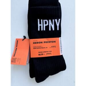 HERON PRESTON HPNY LONG SOCKS BLACK WHITE Small